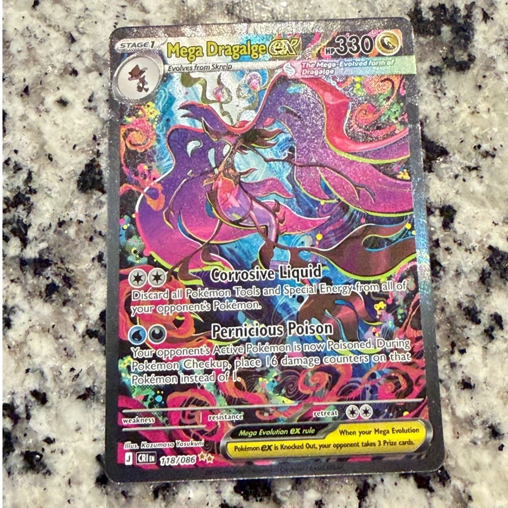 Pokemon Mega Dragalge ex 118/086 Crimson Haze SV5a Special Illustration RareCard